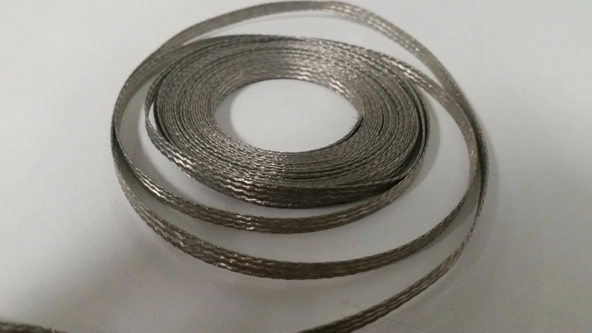 20 Ft' Flat Braided Tinned Copper Wire 3/16" Wide Ground Strap USA CC