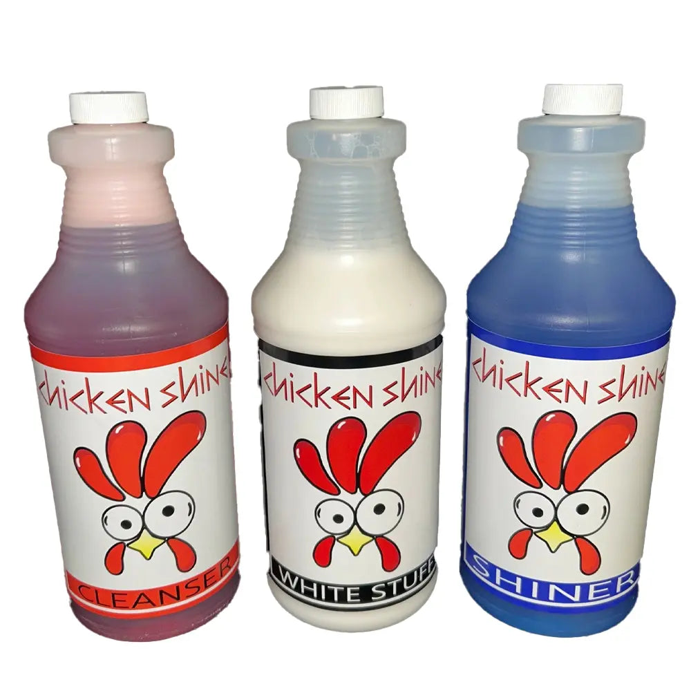 Patriot Pack | Red, White, & Blue Quart Kit (Cleanser, Shiner, White Stuff) Chicken Shine