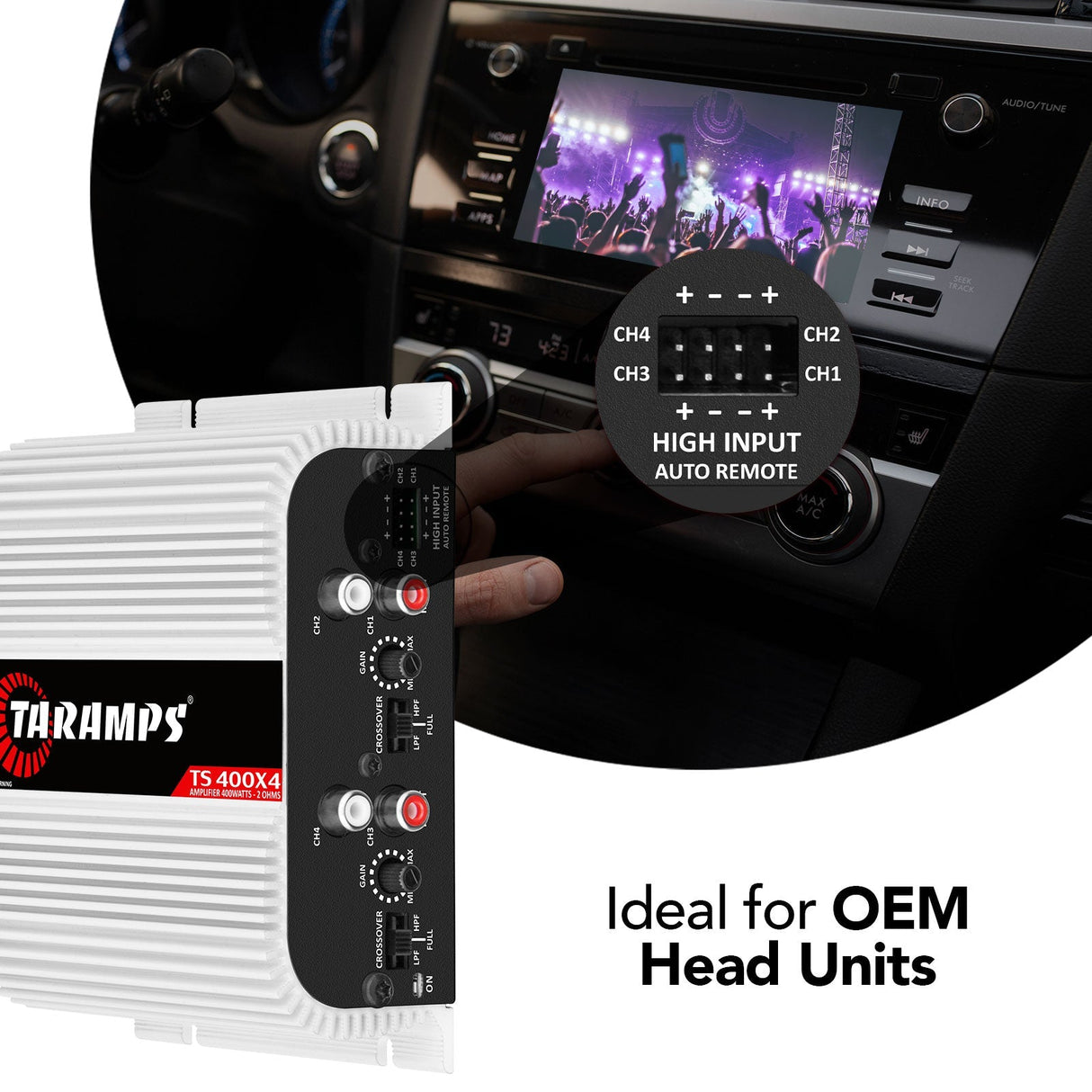 Taramps SMART 3 BASS + TS 400x4 2 OHM Car Amplifier COMBO Taramps USA
