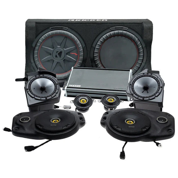 Kicker Plug & Play Full System 5-Channel, 8-Speakers CS, Sub Bundle | '18- '23 JL Wrangler/ '20- '23 JT Gladiator
