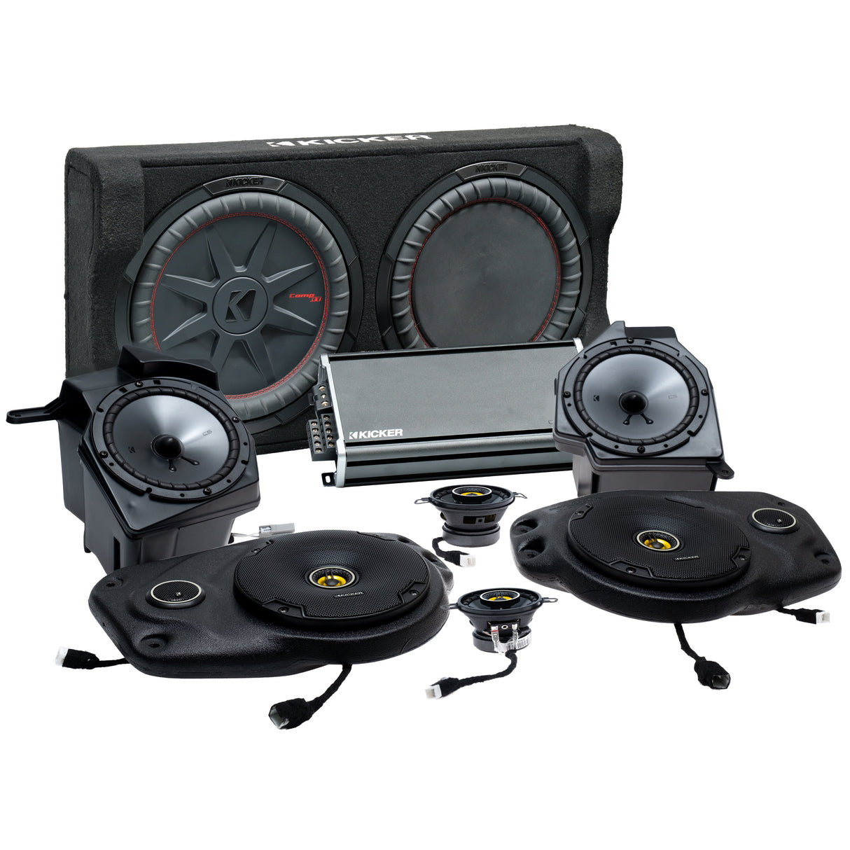 Kicker Plug & Play Full System 5-Channel, 8-Speakers CS, Sub Bundle | '18- '23 JL Wrangler/ '20- '23 JT Gladiator