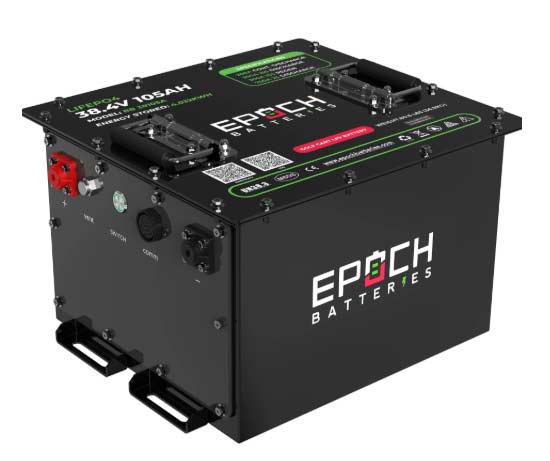 “EPOCH 38.4V (36V) 105AH” - LiMax Series - Lithium (LiFePO4) Golf Cart Battery - Complete Kit
