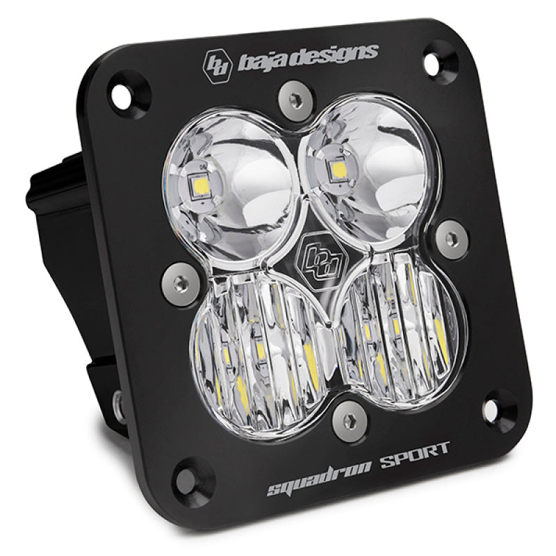 Baja Designs Squadron Sport Flush Mount LED Light Pod Driving/Combo Pattern - Clear