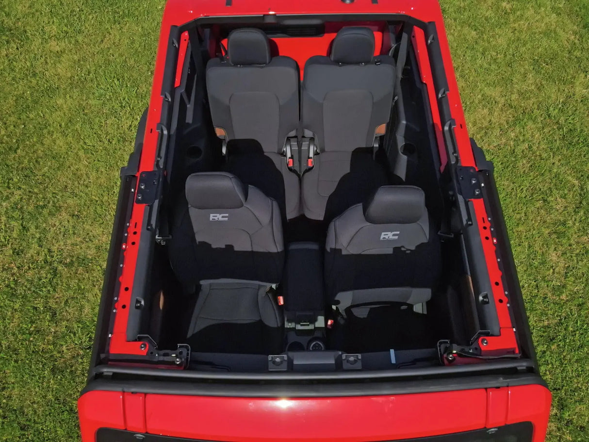 Rough Country Neoprene Seat Covers Front & Rear 2-Door Ford Bronco 4WD 2021-2026 91050