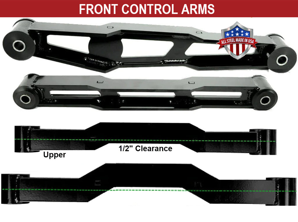 1994 - 2013 Dodge Ram 1500/2500/3500 High Clearance Fabricated Control Arms for Stock to 7" Lift Stryker Off Road Design
