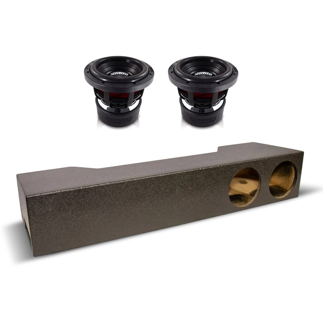 (2) Sundown Audio X8 v4 & Dodge Crew Cab 19-25 Dual 8" Subwoofer Box Combo