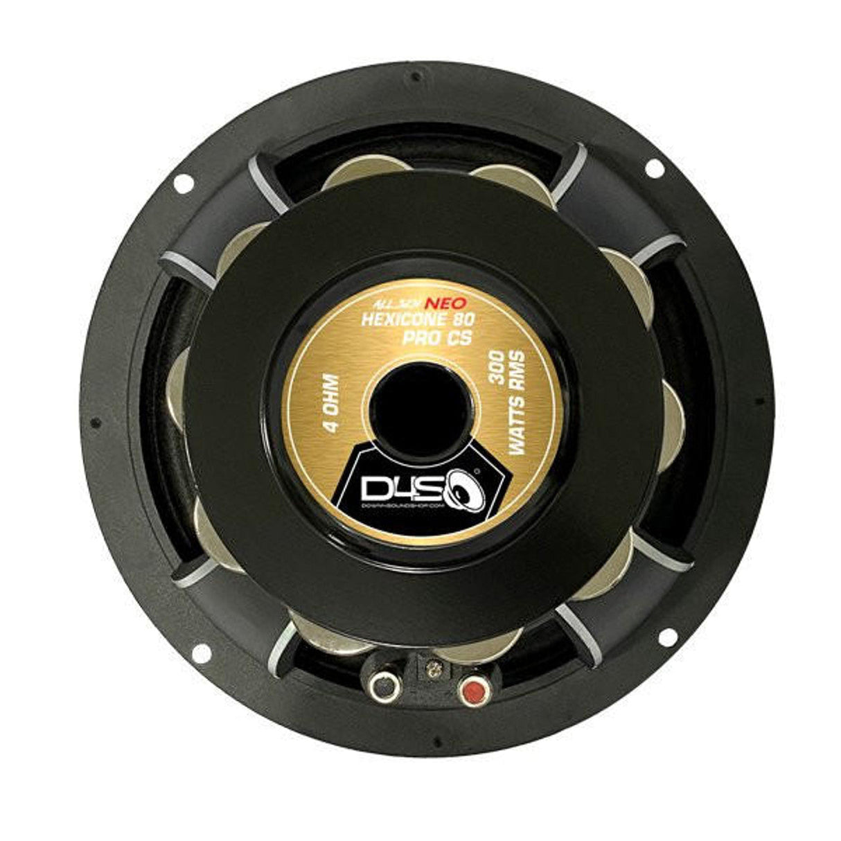 Down4Sound Hexicone NEO HexiPRO 80 CS4 All SZN - 8" Carbon Fiber Pro Audio Speaker - 300W RMS, 4 Ohm (Single) Down4Sound