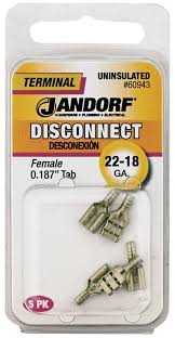 JANDORF TERMINAL DISCONNECT S22-18 UNINSULARED .187 TAB (5PK) 60943 Jandorf