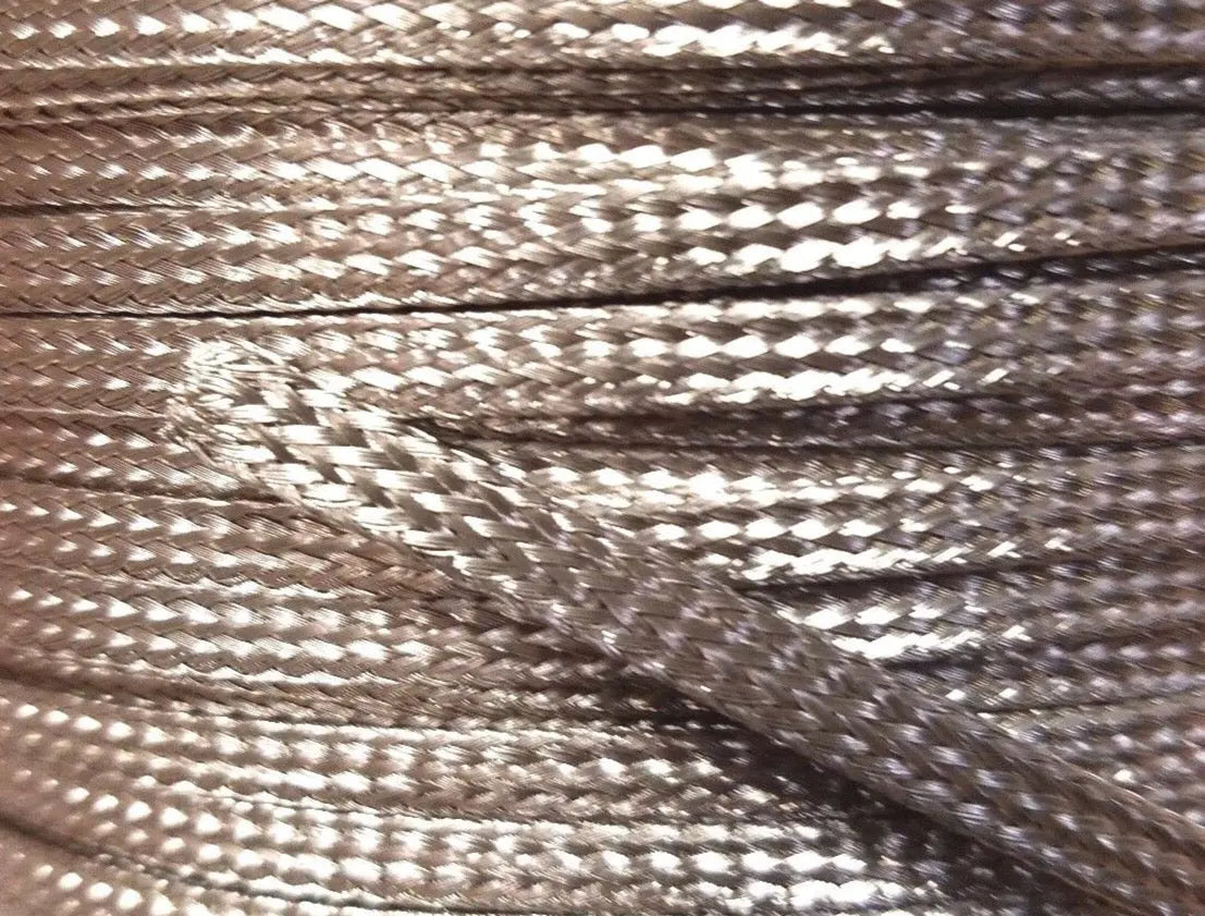 Stainless Steel FLAT Braid Sleeving 304 - 3/16" - length 100 ft REEL USA MADE AC/DCWIREANDSUPPLY