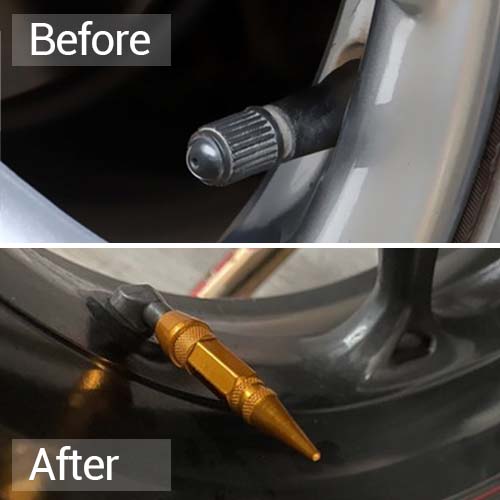 Trucktok 4pcs Aluminum Spike Bullet Valve Stem Caps Cover Wheel Tire Air Cap TruckTok