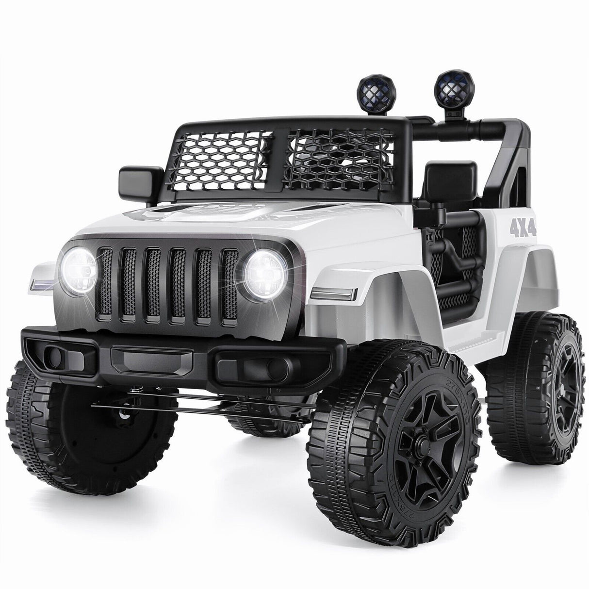 12V Electric Kids Ride-On Jeep with MP3, LED Lights, and Remote Control - 2 Seater Toy Vehicle