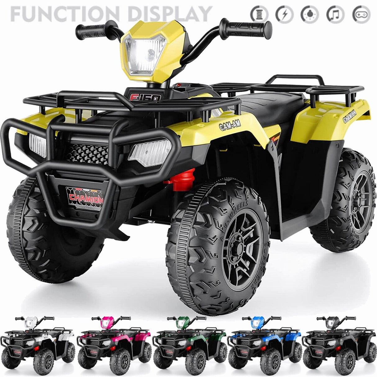 Electric 4-Wheeler ATV Car for Kids with LED Lights, USB MP3, and Realistic Design