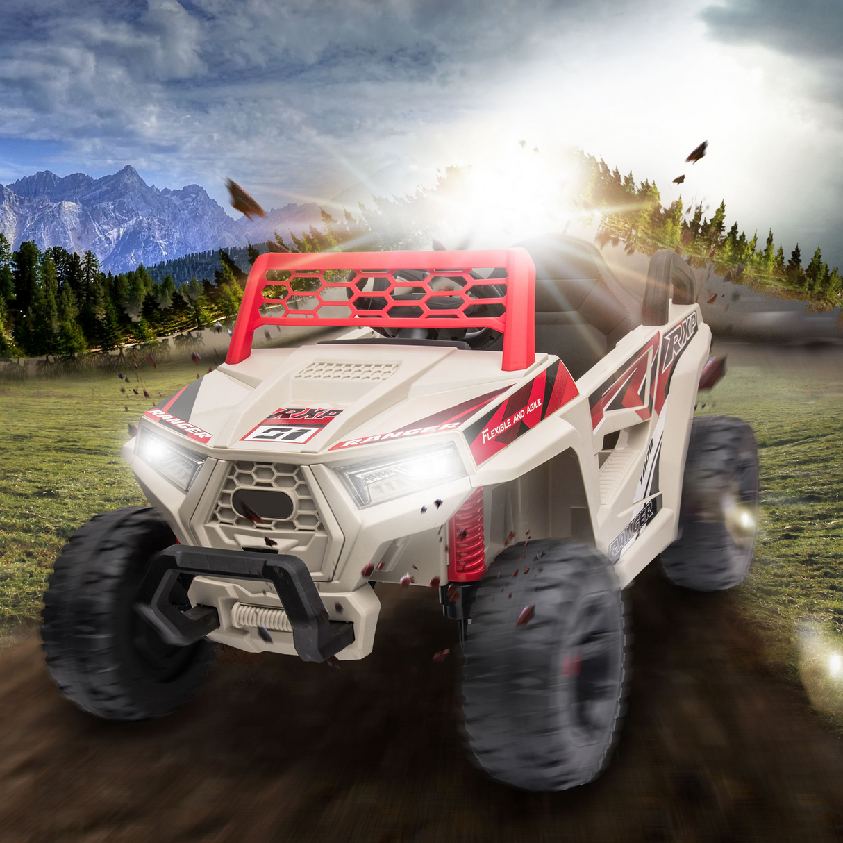 Electric ATV 4-Wheeler Quad Car Toy for Kids with MP3 and Horn - 12V Ride-On Truck