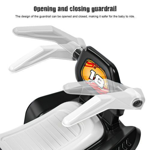 Electric ATV Quad 6V Ride-On Toy Car for Kids with LED Headlights - White