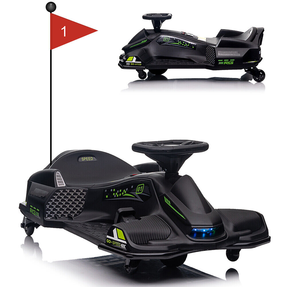 Electric Drifting Go-Kart for Kids with Music and LED Lights - 24V Ride-On Drift Car
