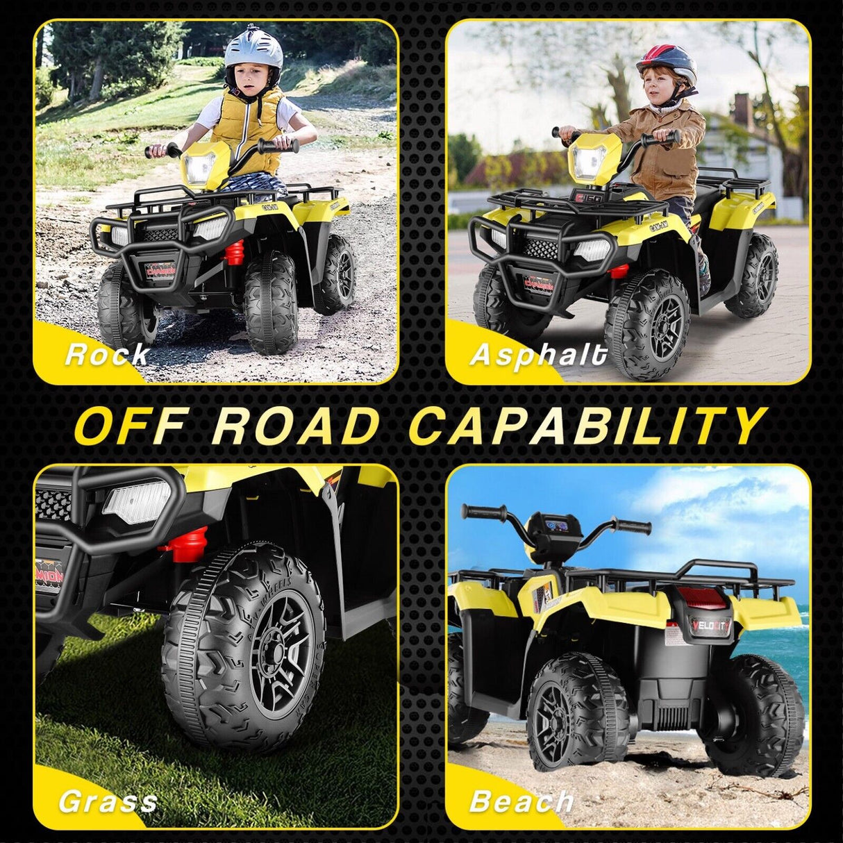 Electric Kids ATV Ride On Car with Music, LED Lights, and USB Charger - 12V 4-Wheeler for Endless Fun!