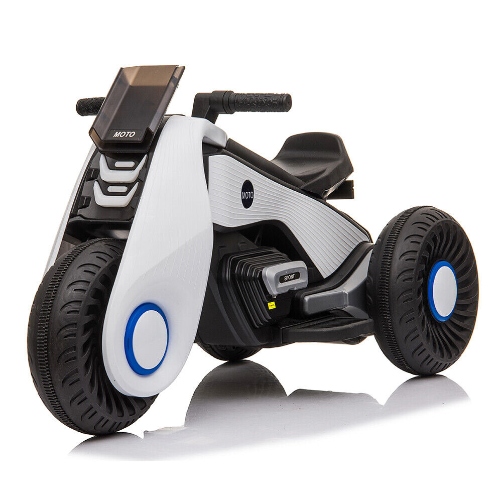 Electric Kids Ride On Motorbike with Training Wheels and MP3 Player - 12V Kids Electric Motorcycle
