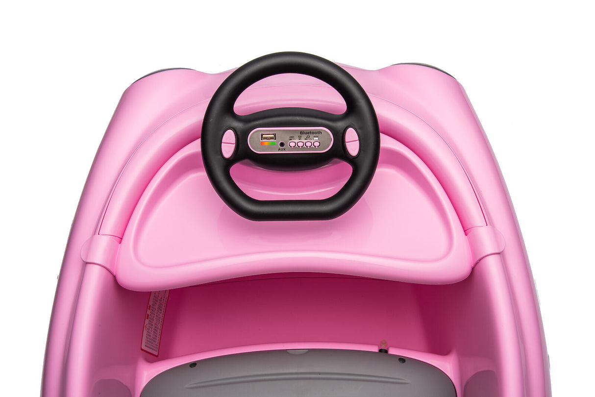 Electric Pink Bumper Car for Kids with Remote Control - 12V Toddler Vehicle