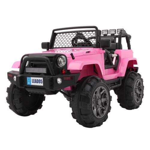 Electric Pink Ride-On Car for Kids with 3 Speeds and Remote Control - 12V Powered, 4 Wheels