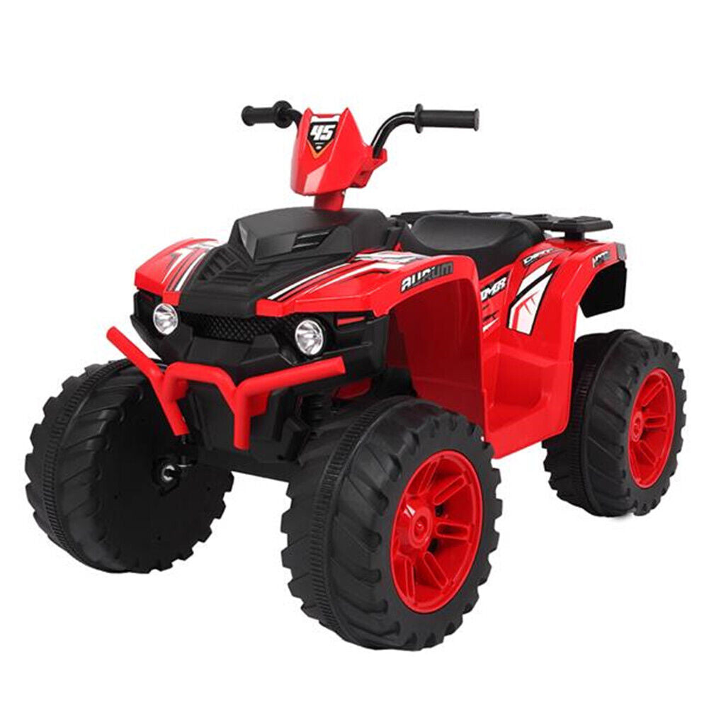 Electric Quad Car Toy for Kids with LED Headlights and Horn - 12V Ride-On ATV 4 Wheeler