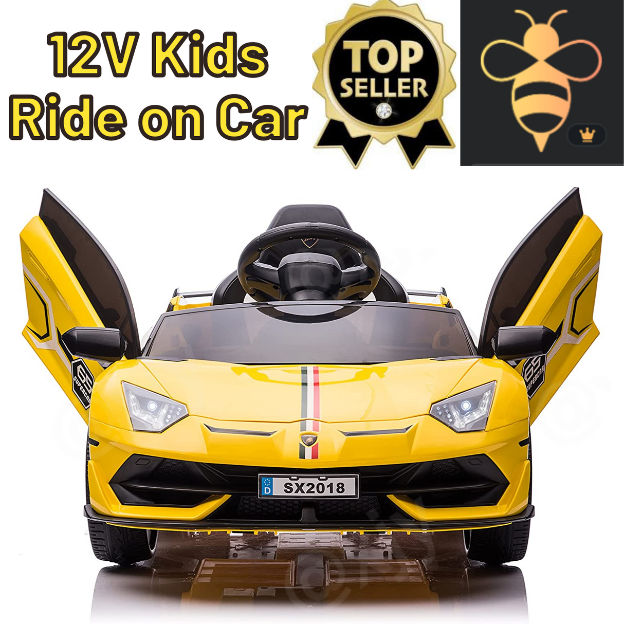 12V Electric Ride-On Car for Kids - Lamborghini & Mercedes Benz G500 in 1
