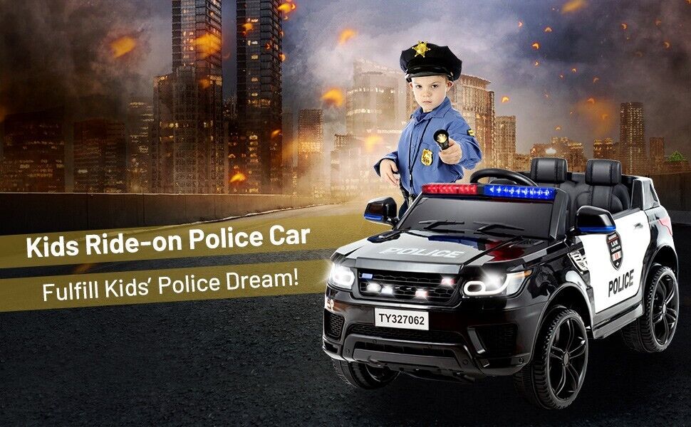 Electric Ride On Car for Kids with 3 Speeds, Lights, Music & Remote Control - 12V