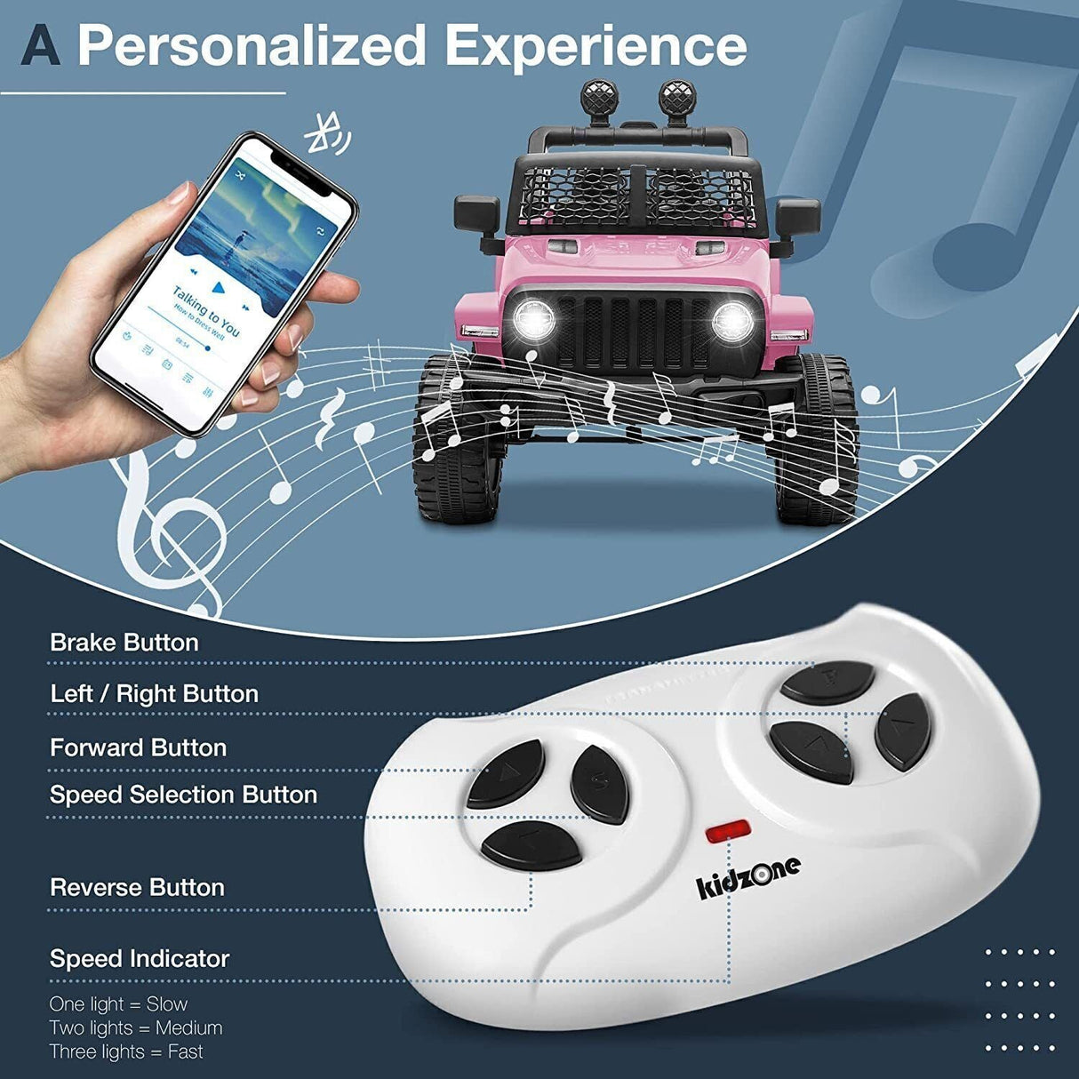 Electric Ride-On Car for Kids with Remote Control and MP3 Player