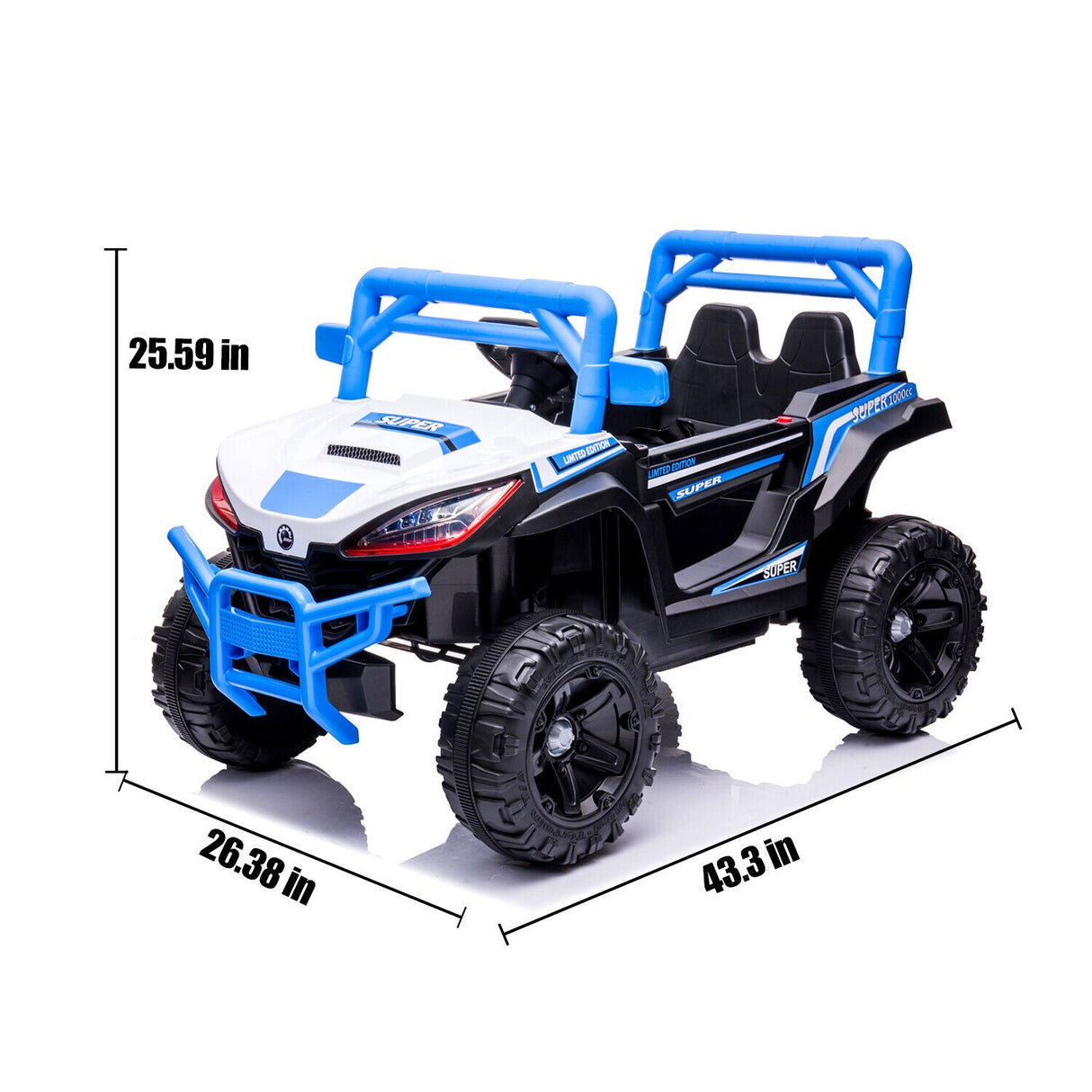 Electric Ride-On Car for Kids with Remote Control, Music, and 4 Wheels - 12V LED Edition