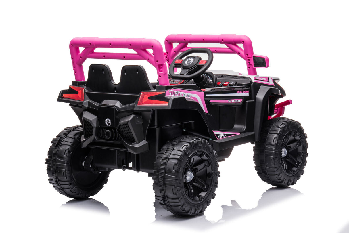 Electric Ride-On Car Truck for Kids with Remote Control, Music, and LED Lights - 12V One-Button Start