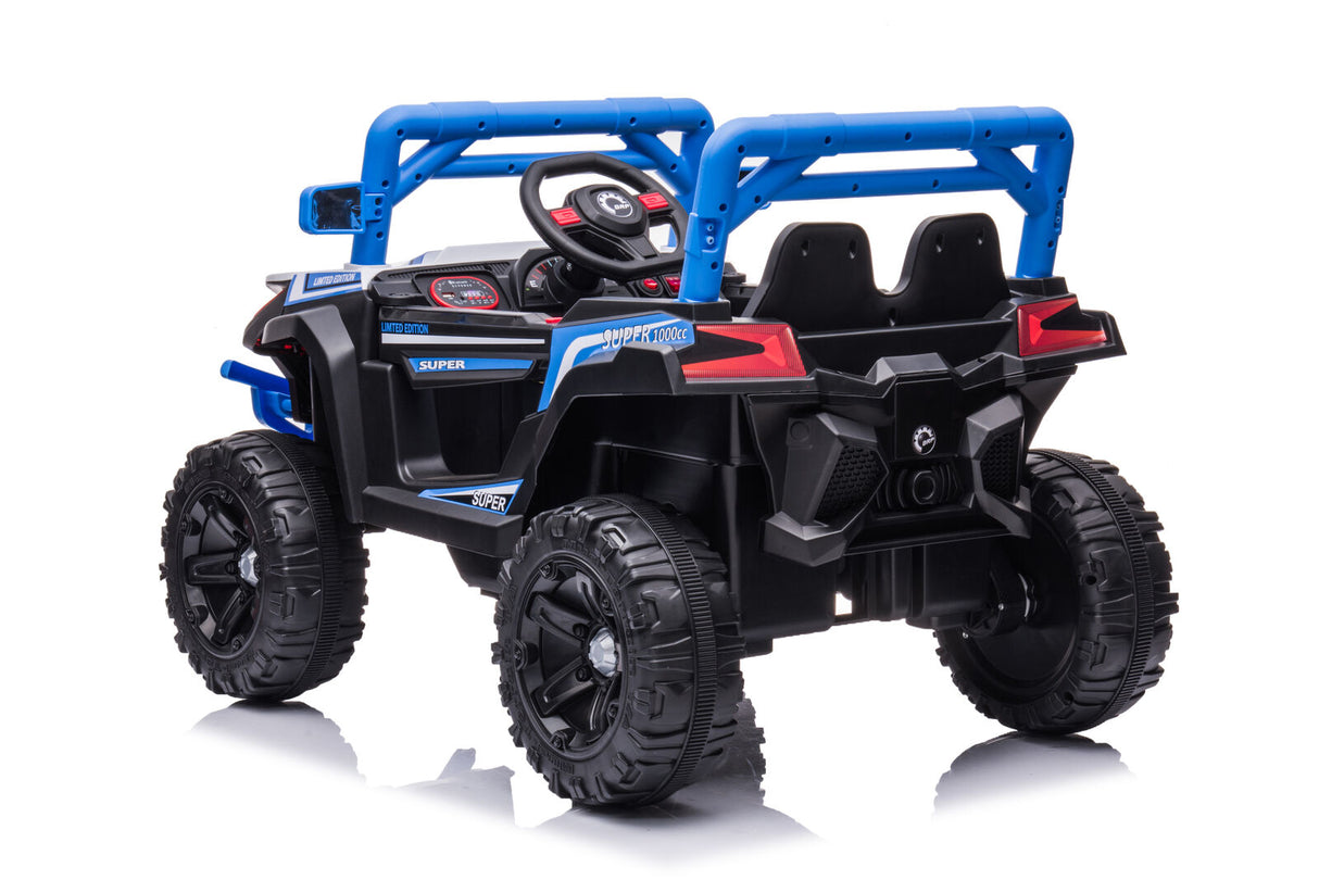 Electric Ride-On Car Truck for Kids with Remote Control, Music, and LED Lights - 12V One-Button Start