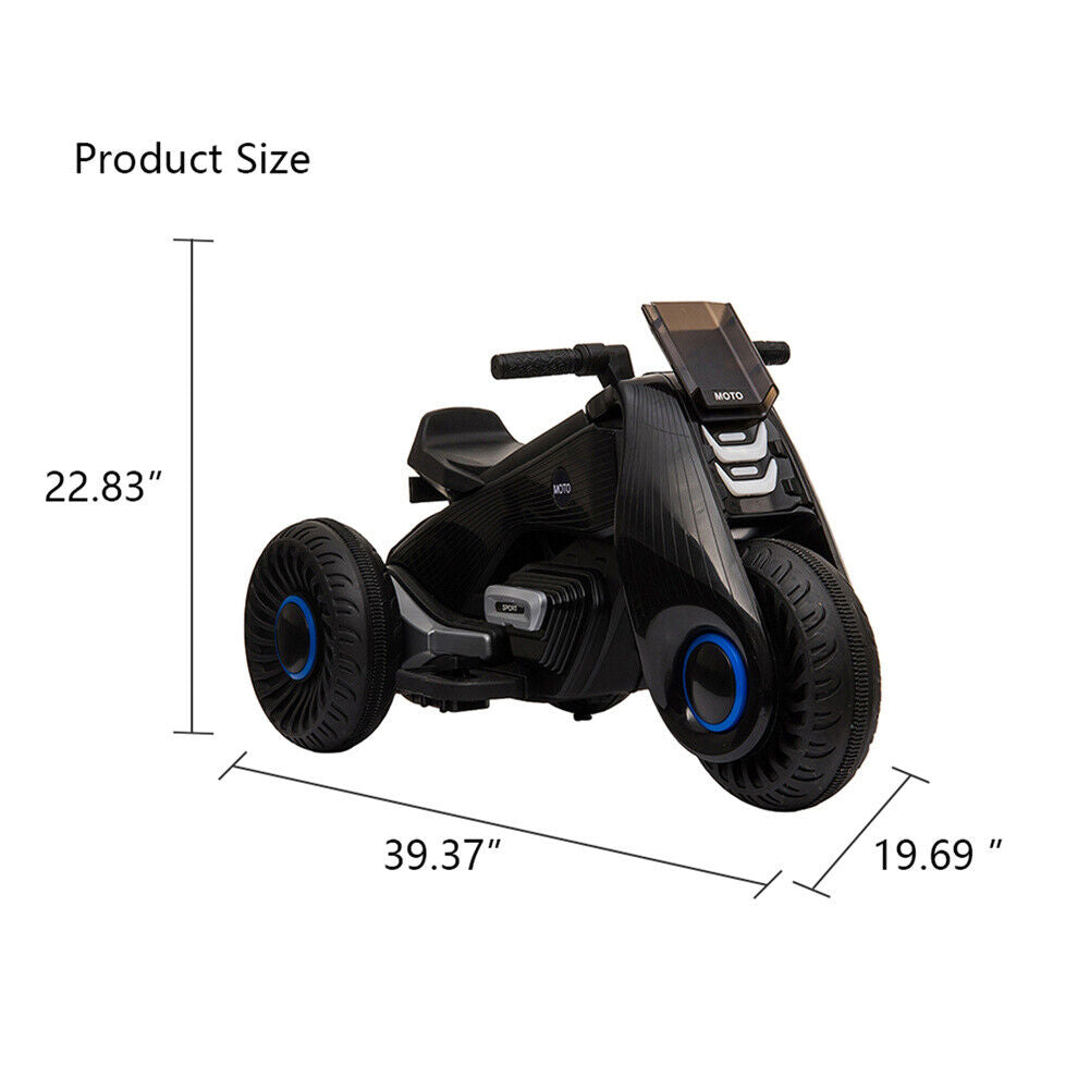 Electric Ride-On Motorcycle for Kids with Music, Horn, and Headlights - 3 Wheels