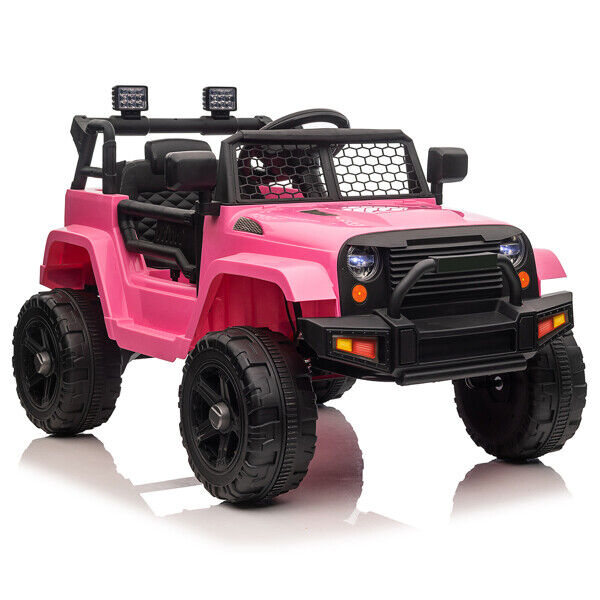 Electric Toy Jeep for Kids with LED Lights, MP3 Player, and Remote Control - Perfect Gift for Young Drivers!