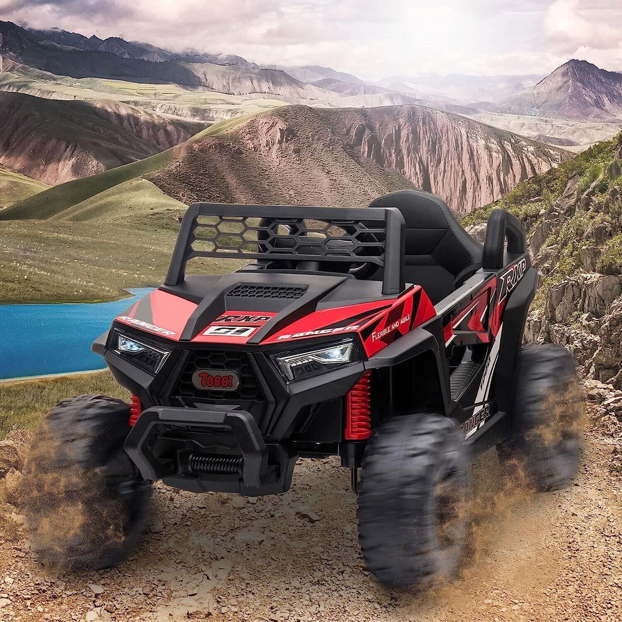 Electric UTV Truck Ride-On Car for Kids - Off-Road Adventure with Double Doors