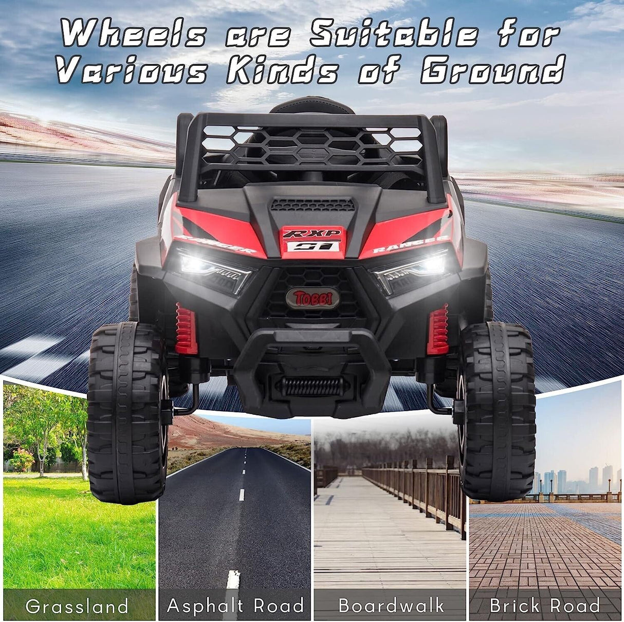Electric UTV Truck Ride-On Car for Kids - Off-Road Adventure with Double Doors