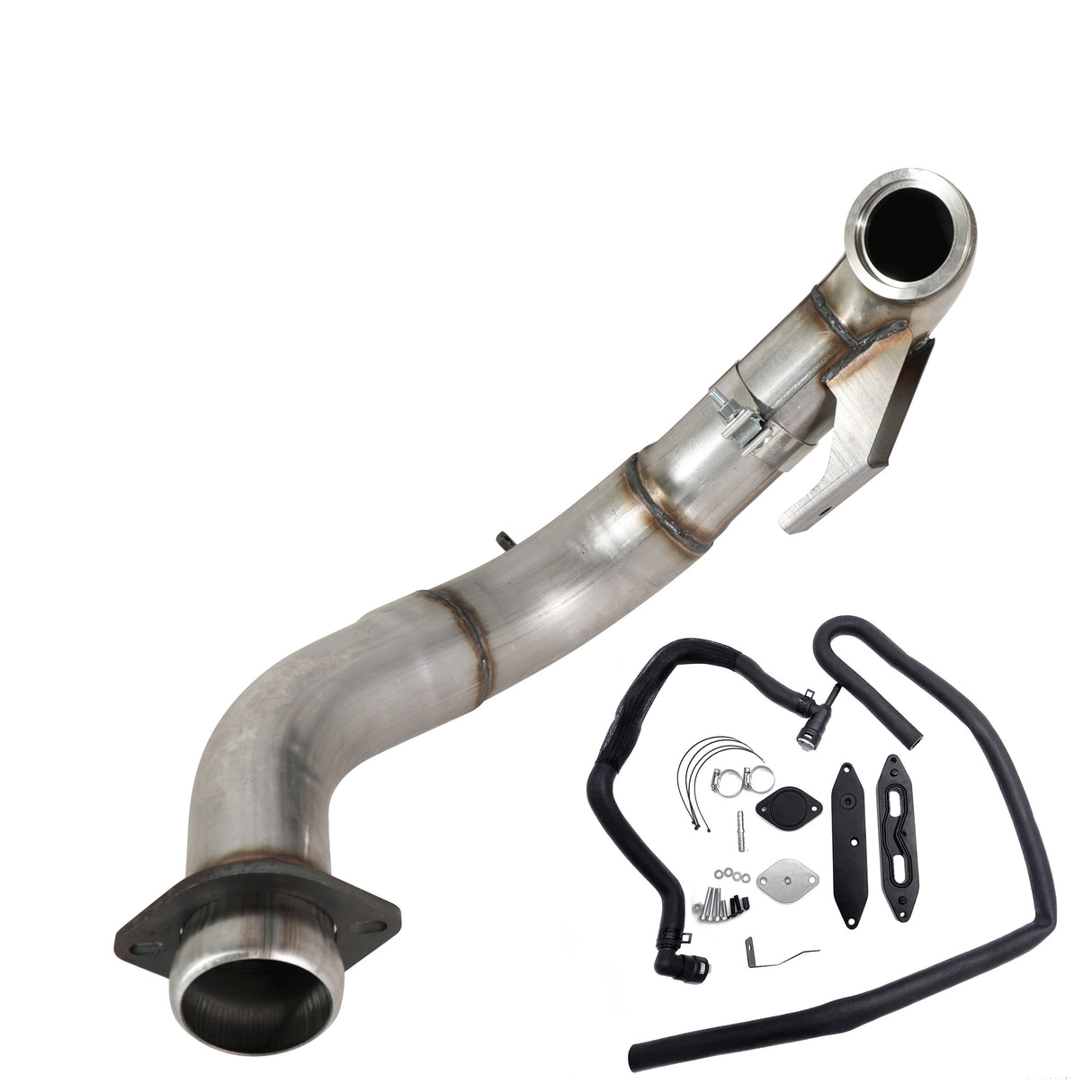 TruckTok 2015-2019 Ford 6.7L Powerstroke 4" Turbo Downpipe w/EGR delete kit TruckTok
