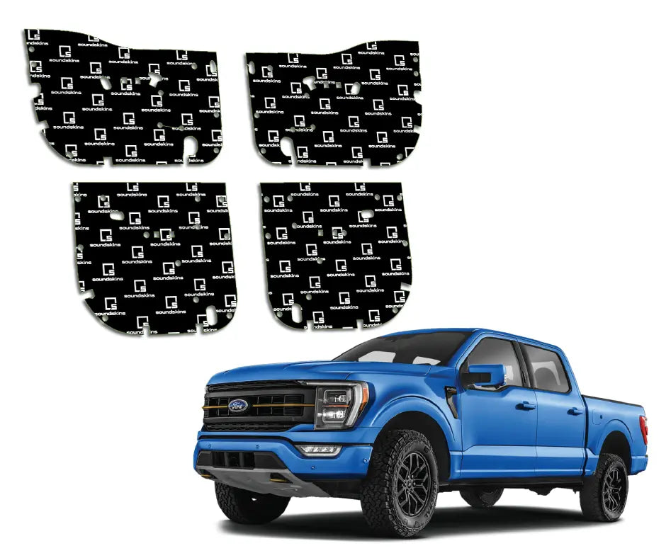 SoundSkins | 2021+ Ford F-150 4-Door Sound Deadening Vehicle Specific Kit | SSK-F1504DRV3 | 3 Layers (Acoustic Foam, Foil, Rubber Butyl), 30 sq ft SoundSkins Global