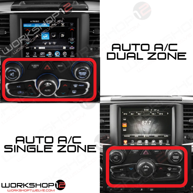14.4" Dodge RAM 2014-2023 Workshop 12 Tesla-Style Screen Workshop 12