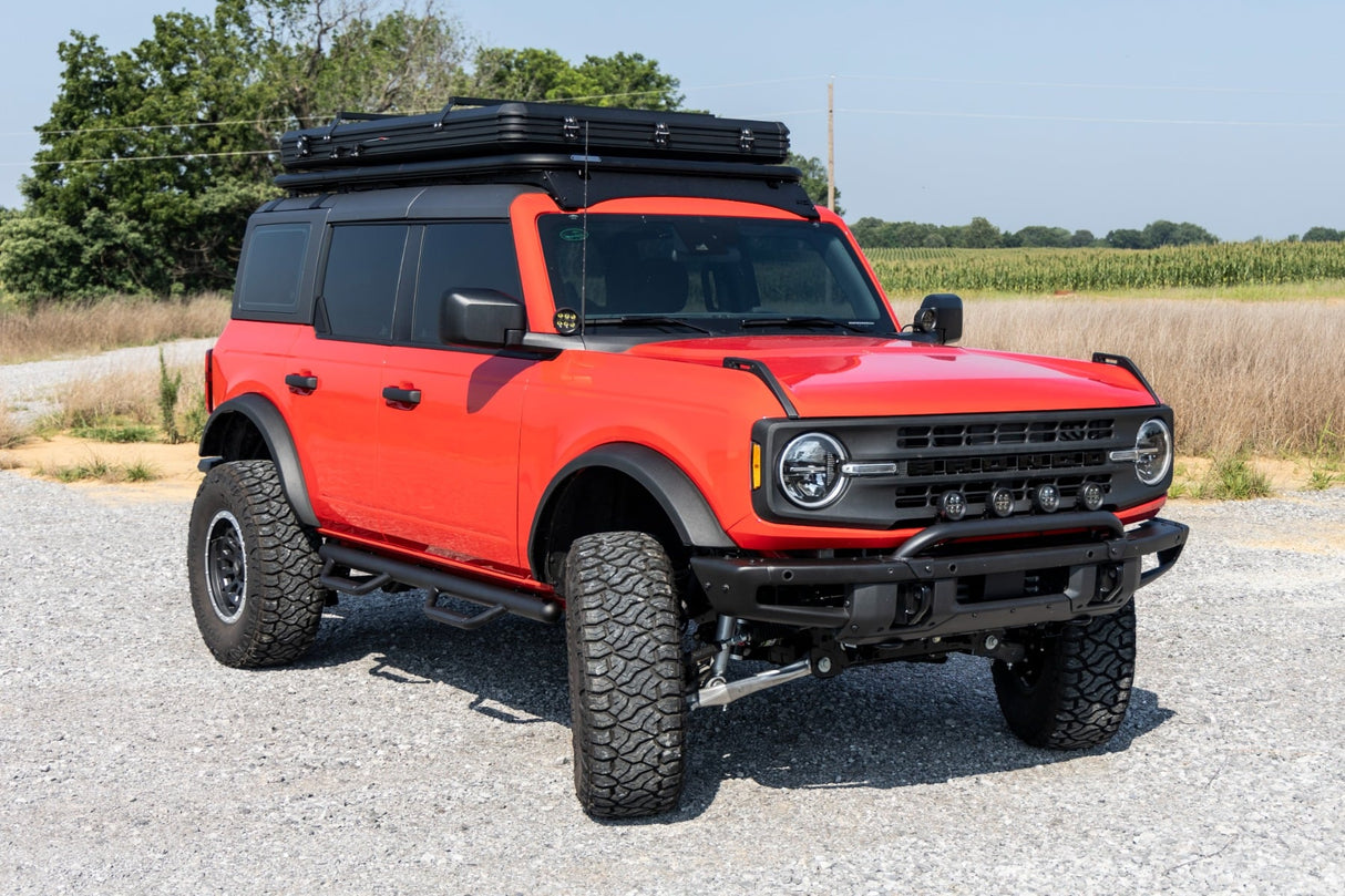 Rough Country Nerf Steps Wheel to Wheel 4-Door Ford Bronco 4WD 2021-2026 RCF21584F