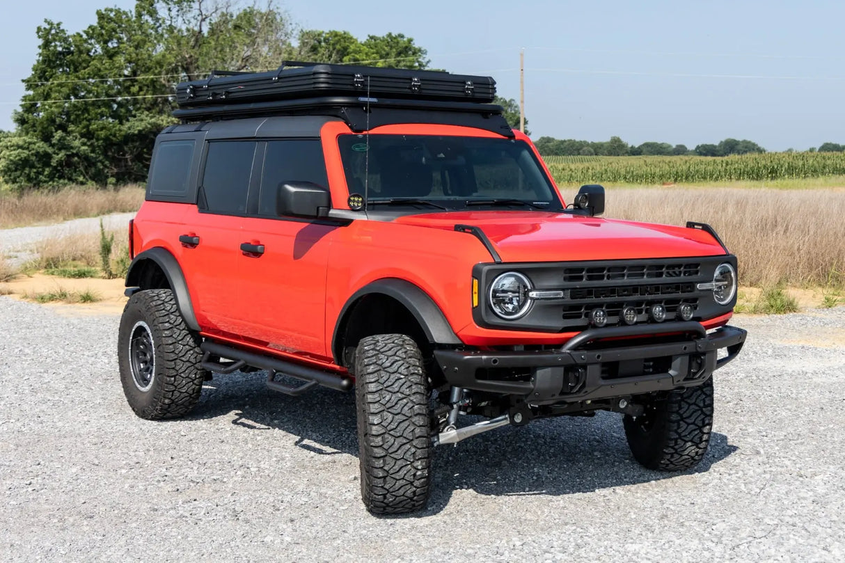 Rough Country Nerf Steps Wheel to Wheel 4-Door Ford Bronco 4WD 2021-2026 RCF21584F
