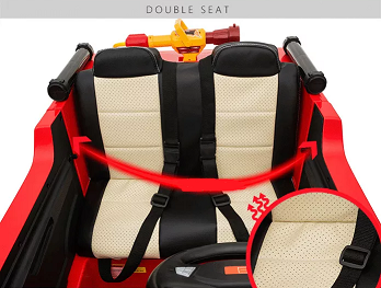 Fire Truck Ride On Toy 2 Seater Red W/Fire Hose Function PA System