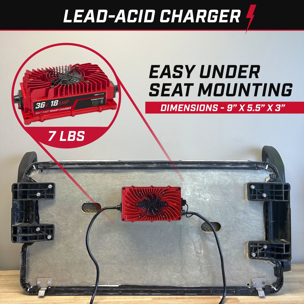 REFURBISHED - 36V Universal Golf Cart Charger - Onboard - Lead Acid - PRO VERSION