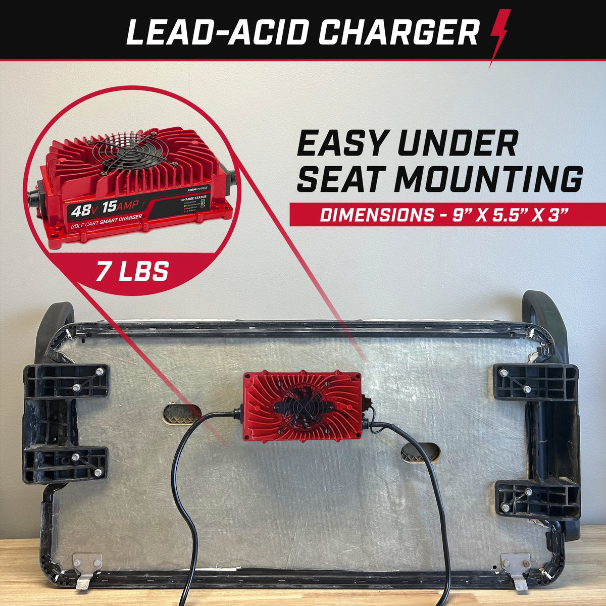 REFURBISHED - 48V Universal Golf Cart Charger - Onboard - Lead Acid - PRO VERSION