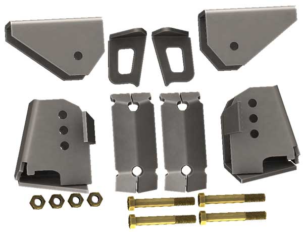 Adjustable Upper Triangulated Combination 4 Link Frame Bracket Kit