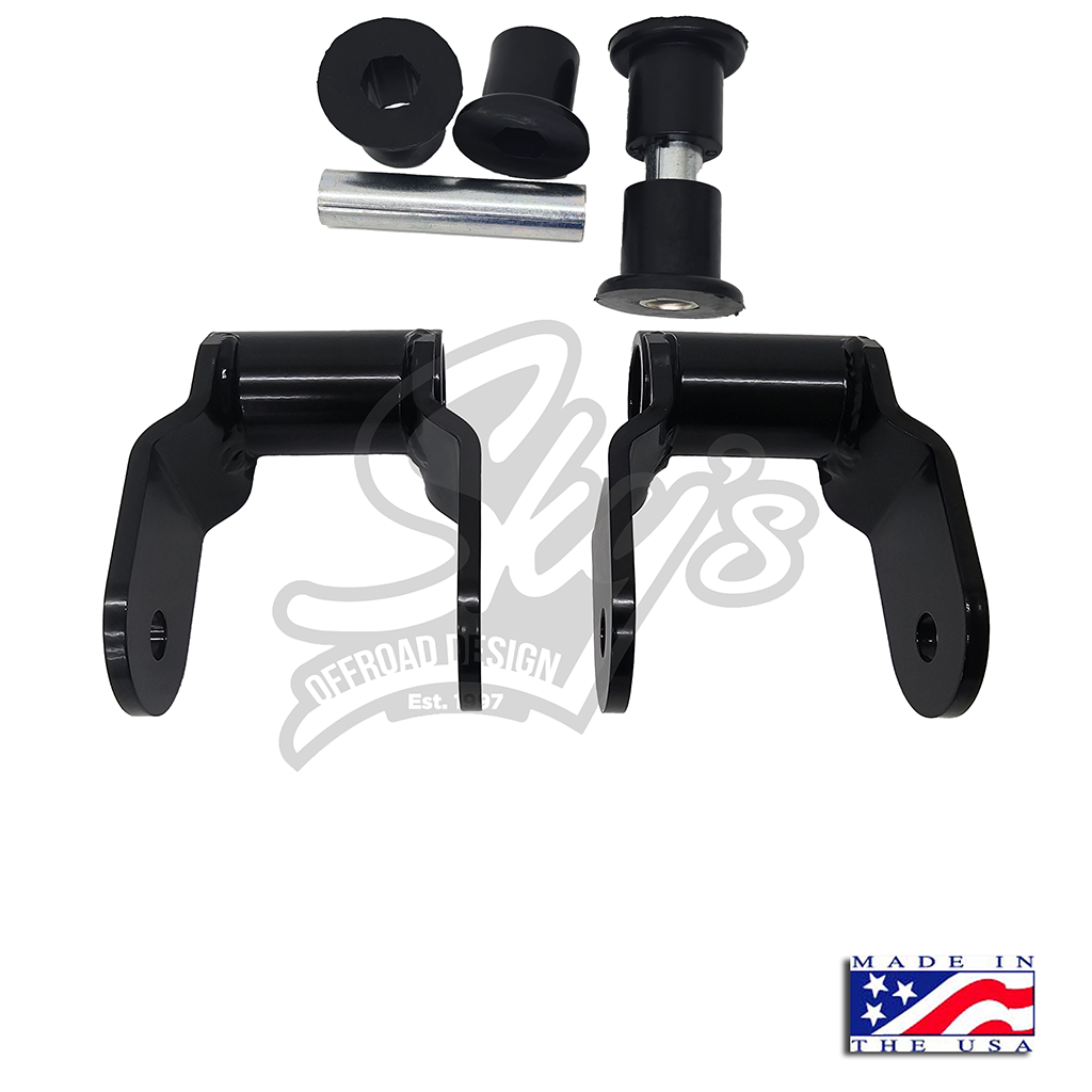 Front Shackle Reversal Shackles - 1980-1997 Ford F-Series/Bronco Sky's Offroad Design