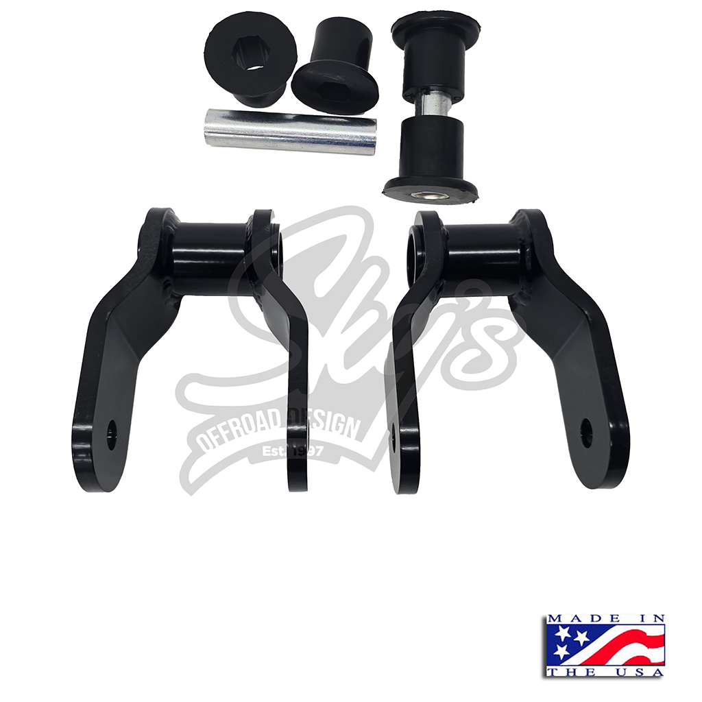 Front Shackle Reversal Shackles - 1980-1997 Ford F-Series/Bronco Sky's Offroad Design