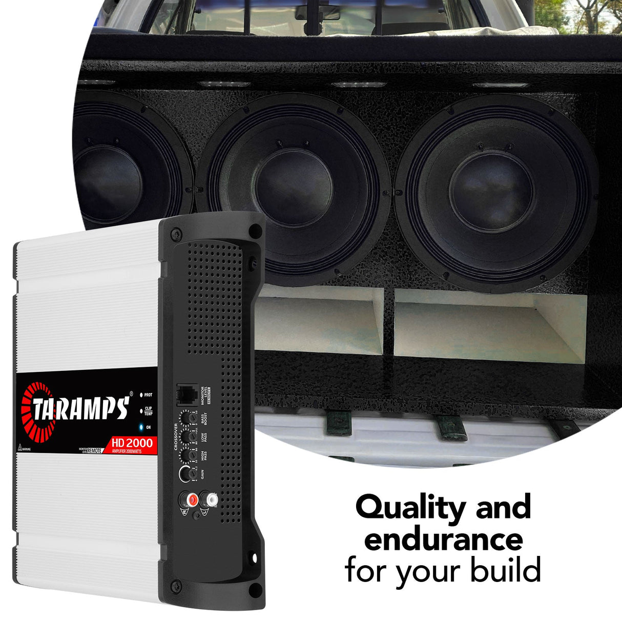 Taramps HD 2000 1 OHM + TS 400x4 2 OHM Car Audio Amplifier COMBO Taramps USA