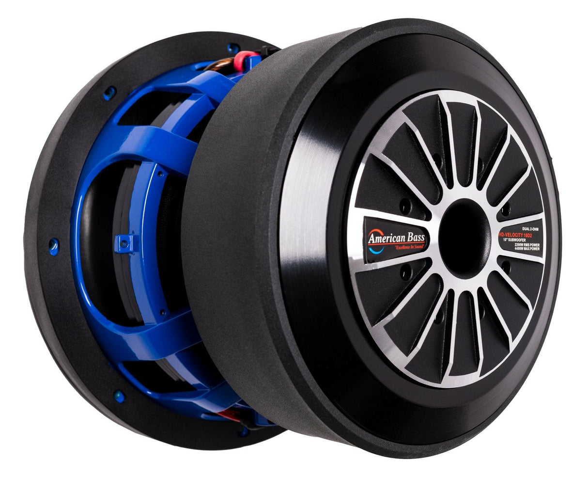 HD Velocity 10" Car Subwoofer | 2200 Watts RMS | Dual Voice Coil 1 Ohm or 2 Ohm