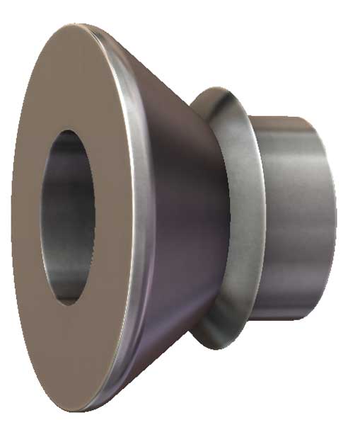 3/4" to 1/2" Safety High Misalignment Spacer Zinc Plated Steel 2 Inch Mounting Width