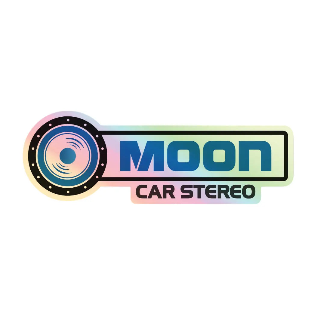 Moon Car Stereo Logo Holographic Sticker