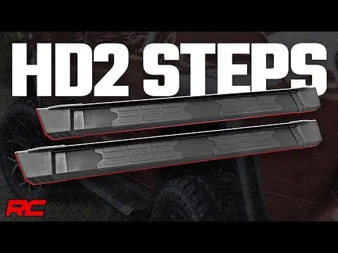 Rough Country HD2 Aluminum Running Boards Double Cab Toyota Tacoma 2WD 4WD 2024-2026 SRB202485